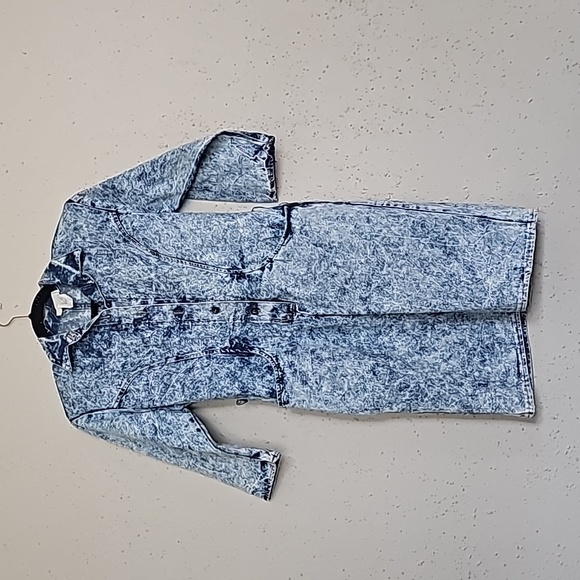 Vintage acid wash button down dress - Picture 4 of 9